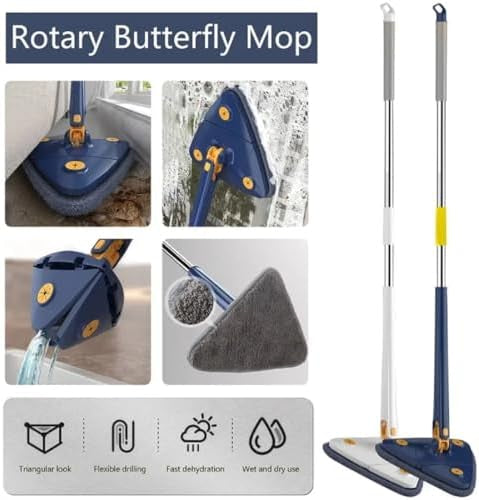 360° Rotatable Adjustable Triangle Multifunctional Cleaning Mop