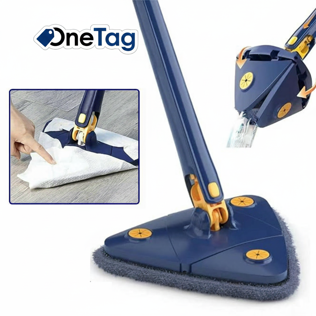 360° Rotatable Adjustable Triangle Multifunctional Cleaning Mop